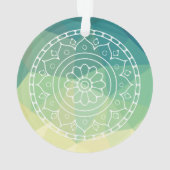 グリーンイエローマンダラインスピレーション調和花 オーナメント (裏面)
