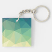 グリーンイエローマンダラインスピレーション調和花 キーホルダー (裏面)