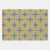 グリーンイエローミッドセンチュリーモダンボエレガントホ ラッピングペーパーシート (正面3)