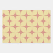 グリーンイエローミッドセンチュリーモダンボエレガントホ ラッピングペーパーシート (正面2)