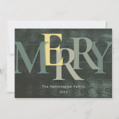 グリーンイエローメリーホリデービッグ文字 シーズンカード (正面)