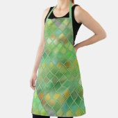 グリーンイエローモザイクデザイン エプロン (インサイチュ)