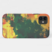 グリーンイエローレッドクラウド抽象芸術デジタルアートデザイン Case-Mate iPhoneケース (裏面(横))