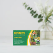 グリーンイエローローン気に造園草刈 名刺 (スタンド正面)