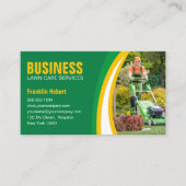 グリーンイエローローン気に造園草刈 名刺 (正面)