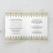 グリーンイカットオールインワンアナンドKarajシーク結婚ズ 招待状 (内部)