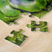 グリーンイグアナクローズアップ写真 ジグソーパズル (側面)