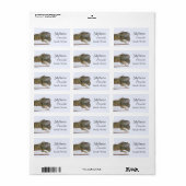 グリーンイグアナ差出人住所ラベルテンプレート ラベル (フルシート)