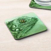 グリーンイグアナ6コースターセットリアルスケッチ コースター (左側)