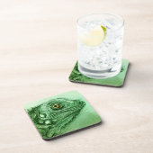 グリーンイグアナ6コースターセットリアルスケッチ コースター (右側)