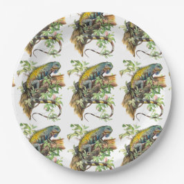 グリーンイグアナ ペーパープレート