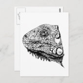 グリーンイグアナ ポストカード (正面/裏面)