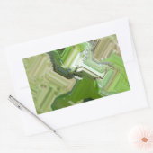 グリーンイグアナ 長方形シール (封筒)