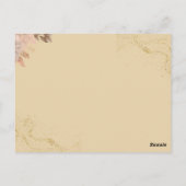 グリーンイスラム結婚式招待状 ポストカード (裏面)