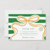 グリーンイタリアン結婚フードスケッチ サンキューカード (正面)