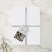 グリーンイタリ結婚アの写真ギフトラベル ギフトタグ (より糸付き)