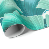 グリーンイチョウイラストレーション模様 ラッピングペーパー (ロールコーナー)