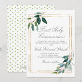 グリーンイニュアムの聖体拝領 招待状 (正面/裏面)
