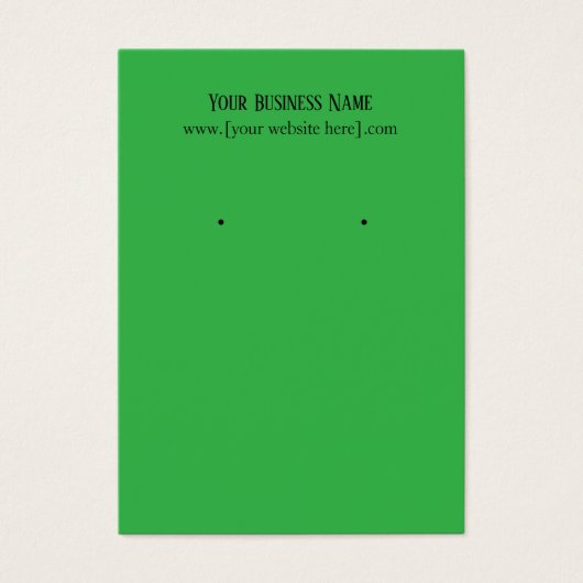 グリーンイヤリング名刺 (正面)