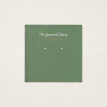 グリーンイヤリング表示カード正方形