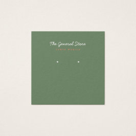 グリーンイヤリング表示カード正方形