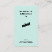 グリーンイヤリング表示名刺 名刺 (裏面)