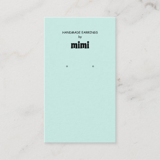 グリーンイヤリング表示名刺 名刺 (正面)