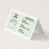 グリーンイラストレーションランドリーバスケットアポイントメント 名刺 (正面)