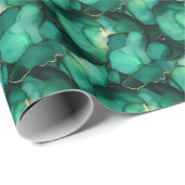 グリーンインククリスマスラッピング紙 ラッピングペーパー (ロールコーナー)