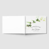 グリーンイングリッシュアイビーお祝い・オブ・ライフ・メモリアル ゲストブック (全面)