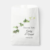 グリーンイングリッシュアイビーつる植物ウォーター結婚カラー フェイバーバッグ (正面)