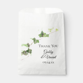 グリーンイングリッシュアイビーつる植物ウォーター結婚カラー フェイバーバッグ