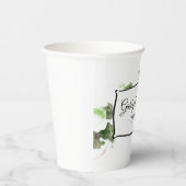 グリーンイングリッシュアイビーつる植物ウォーター結婚カラー 紙コップ (右)