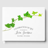 グリーンイングリッシュアイビーつる植物葬儀記念 ゲストブック (正面)