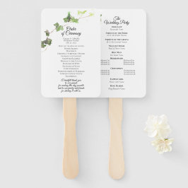 グリーンイングリッシュアイビーウォーター結婚式 プログラム ハンドファン