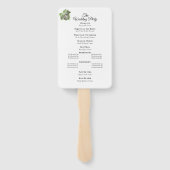 グリーンイングリッシュアイビーウォーター結婚式 プログラム ハンドファン (裏面)