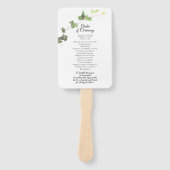 グリーンイングリッシュアイビーウォーター結婚式 プログラム ハンドファン (正面)