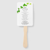 グリーンイングリッシュアイビーリーフ結婚式 プログラム ハンドファン (正面)