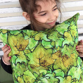 グリーンイングリッシュアイビー自然水の色パターン クッション