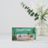 グリーンインテリアインモダンインテリアオブリビングルーム 名刺 (スタンド正面)