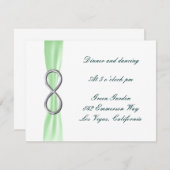 グリーンインフィニティウェディングレセプションカード 招待状 (正面/裏面)