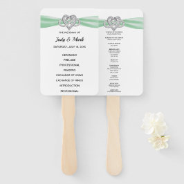 グリーンインフィニティハート結婚式 プログラムファン ハンドファン