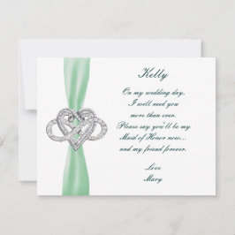 グリーンインフィニティハート メイドオブオナー カード