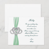 グリーンインフィニティハート メイドオブオナー カード (正面/裏面)