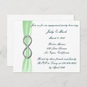 グリーンインフィニティ結婚ズ婚約パーティ招待状 招待状 (正面/裏面)