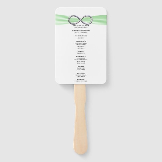 グリーンインフィニティ結婚式 プログラムファン ハンドファン (裏面)