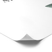 グリーンイージュプリの結婚式ウェルカムサイン ポスター (角)