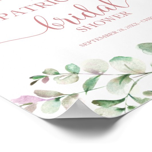 グリーンイージュプリンセスシャワーウェルカムポスター ポスター (角)