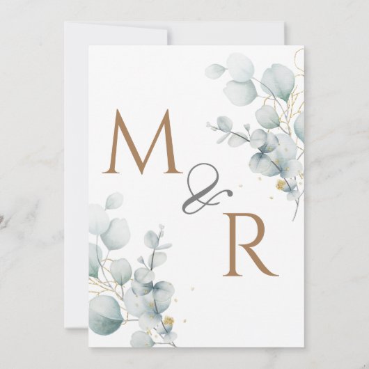 グリーンイージュ・ユーカリグリーンの花園 招待状 (裏面)