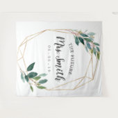 グリーンイージー ゴールド ブライダルシャワー バックドロップ フォトブース タペストリー (正面(横))